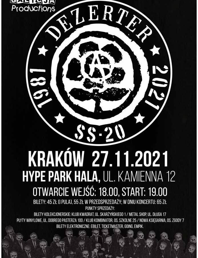 Koncert: 40-lecie zespołu Dezerter, The Pau w Hype Parku w Krakowie