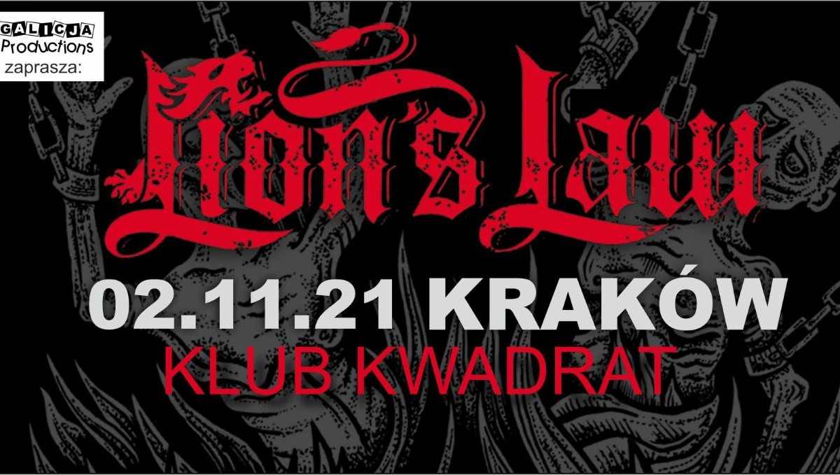 Koncert Lion's Law w Klubie Kwadrat w Krakowie