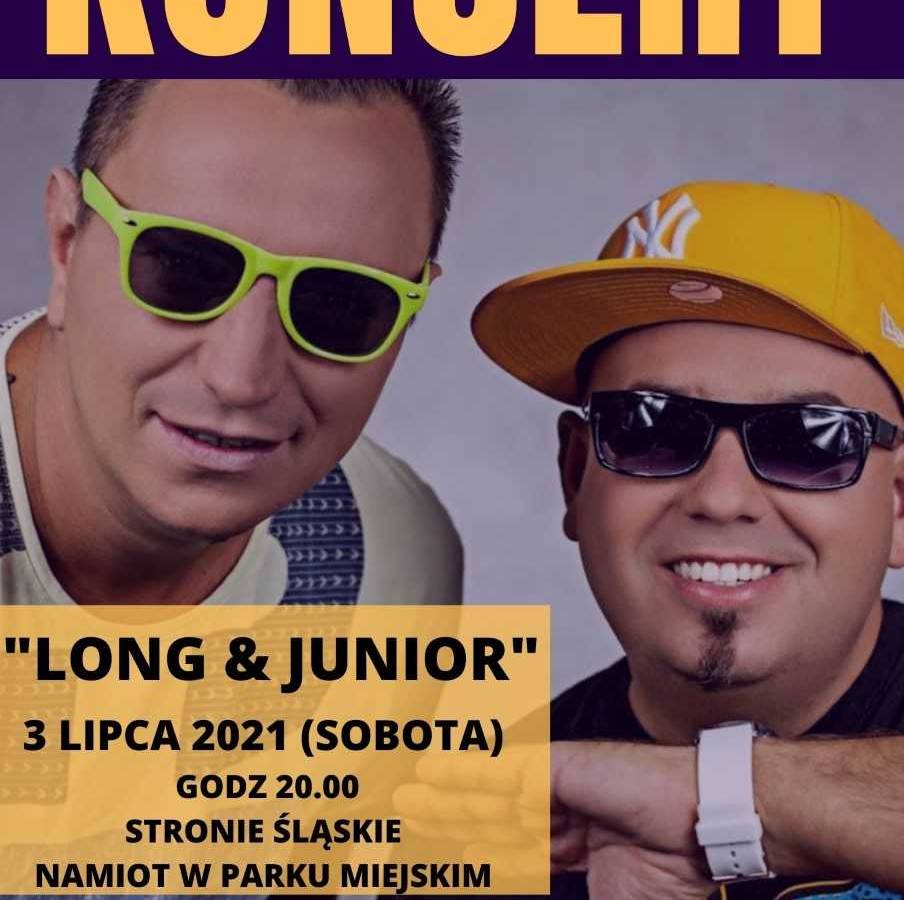 Koncert zespołu LONG & JUNIOR w Parku Miejskiego w Stroniu Śląskim