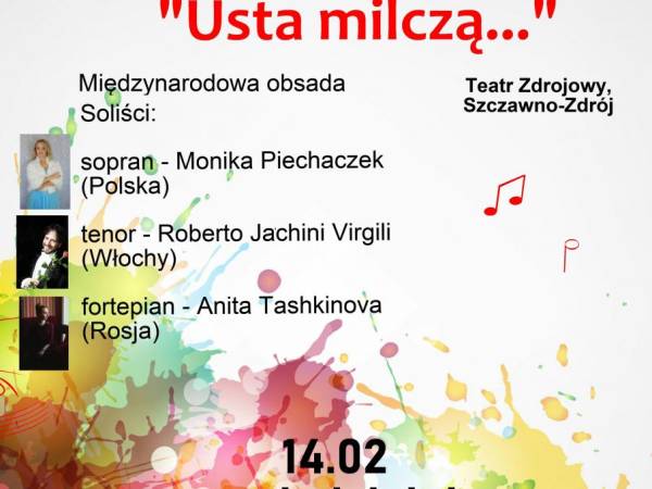 Koncert walentynkowy "Usta milczą..." w Teatrze Zdrojowym w Szczawnie-Zdroj
