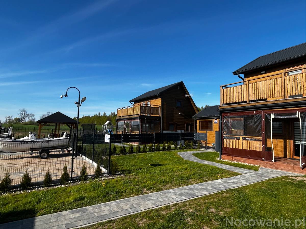 Domki WESTERN HOUSE Giżycko Fuleda Sauna Jacuzzi Kominek