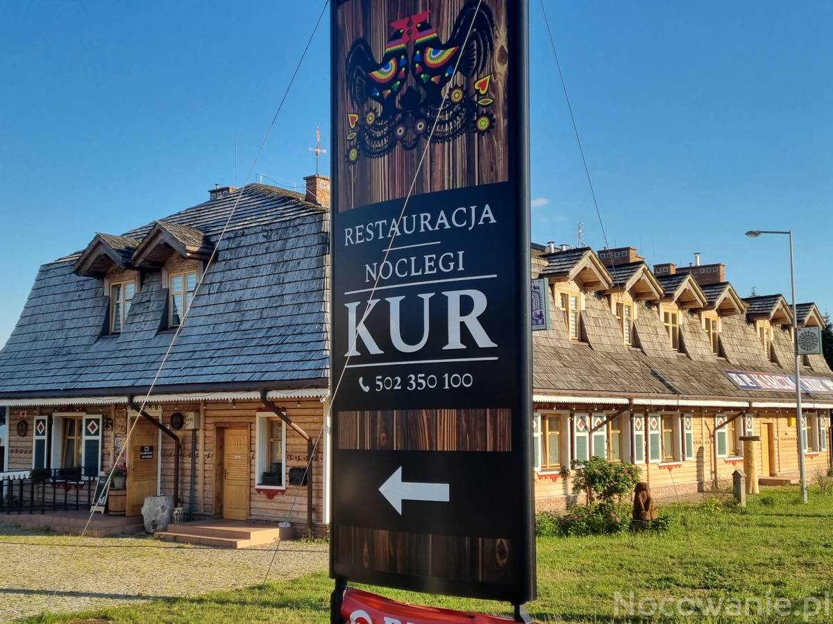 Hotelik-Resturacja "KUR" Myszyniec. Kurpie - Trasa na Mazury