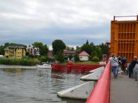 Most zwodzony nad rzeką Dziwną