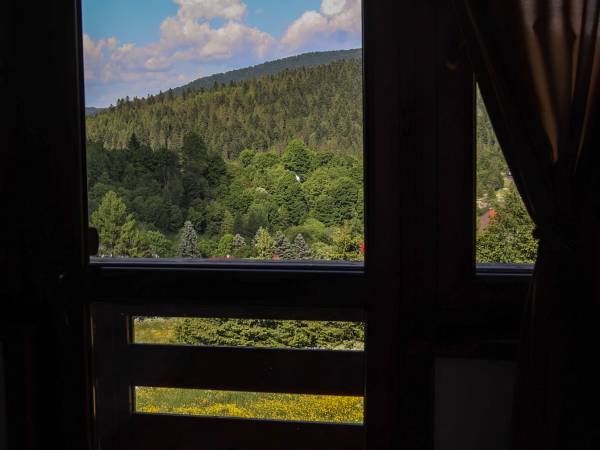 Domek nr 1 - sypialnia na piętrze 4 osobowa 