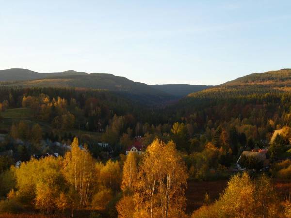 Panorama Karkonoszy jesienią