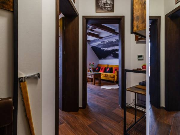 Apartament Czteroosobowy z 1 lub 2 łóżkami z sofą, łazienką i balkonem