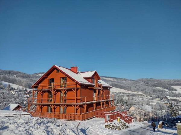 widok z niebieskiego szlaku na Soszów