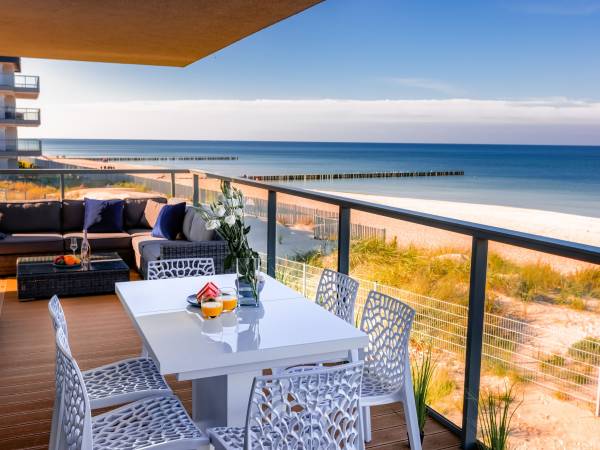 Apartament Fancy Sunset - frontowy widok na morze