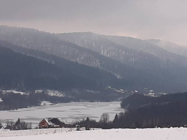 widok na jezioro Klimkowskie