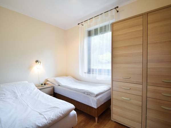 Sypialnia w apartamencie na parterze