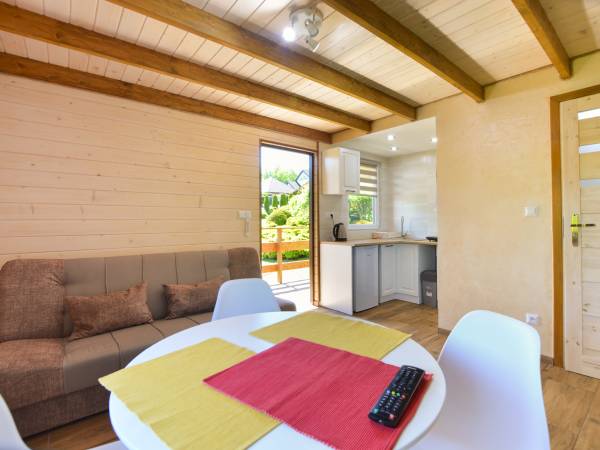 Salon z aneksem kuchennym( domek drewniany) (domek drewniany