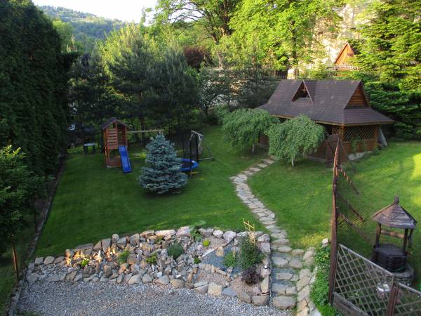 Widok na ogród za domem