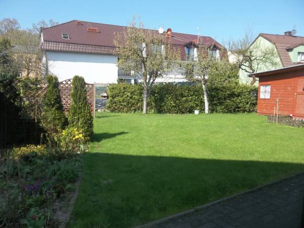 ogród z tyłu budynku