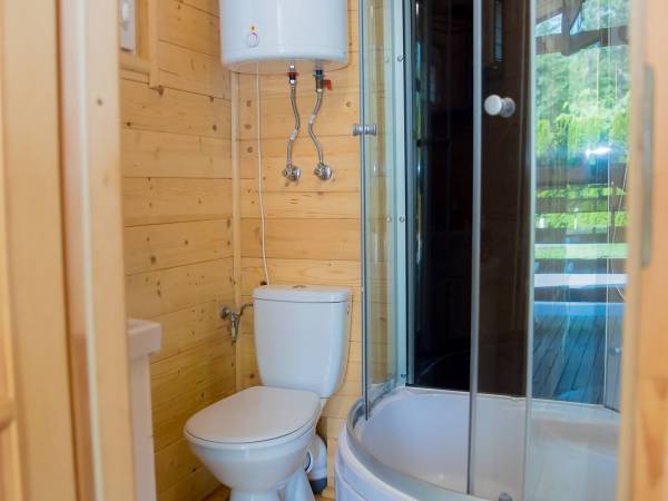 łazienka - domek drewniany