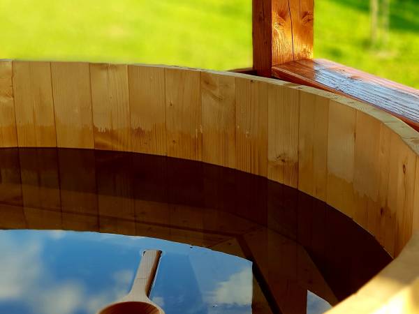 W strefie relaksu do dyspozycji Gości jest już bania.