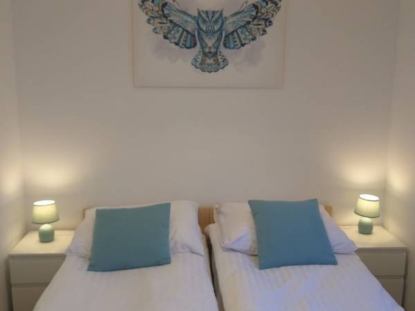 Sypialnia w apartamencie Wilczy Szlak 