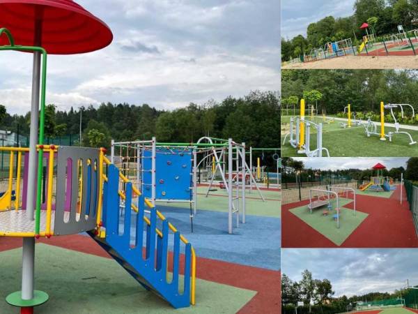 Plac zabaw, silownia, boisko