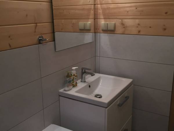 Dom z bala łazienka