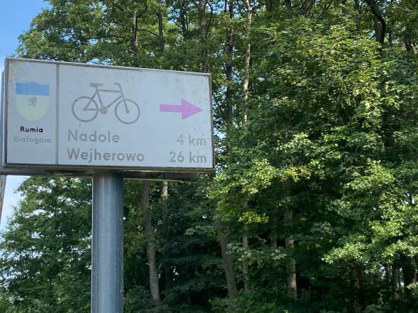 Trasa rowerowa wokół jeziora