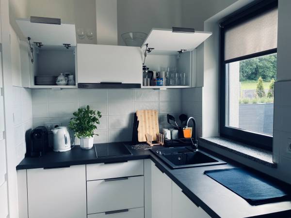 Apartament 1 - kuchnia w części przylegającej do apartamentu