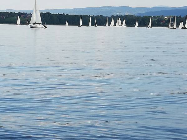 Jezioro Żywieckie i żaglówki