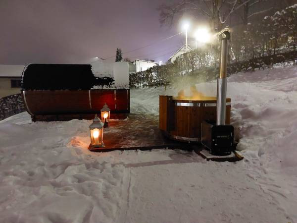 Sauna i balia ogrodowa