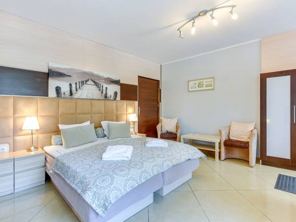 Apartament Gray 55m2 z balkonem i 2 sypialniami