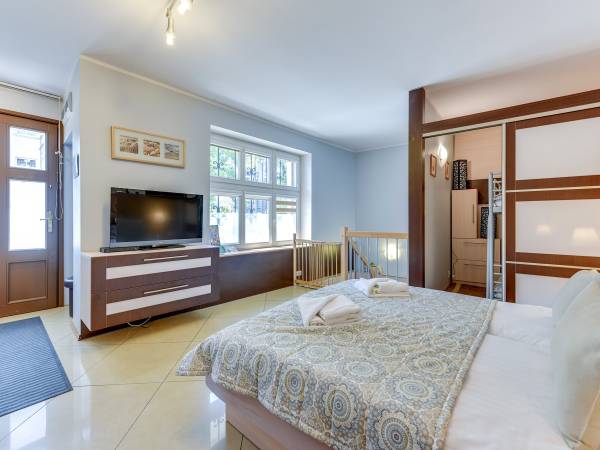 Apartament Gray 55m2 z balkonem i 2 sypialniami