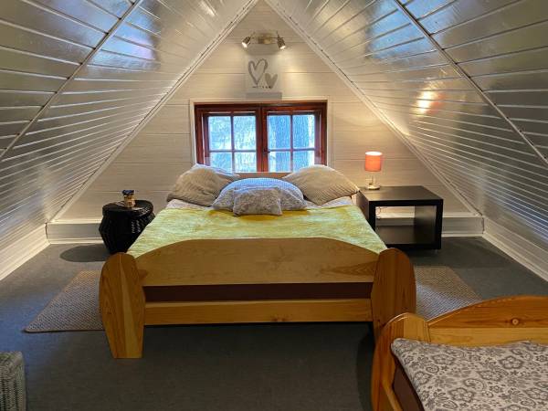 Sypialnia apartamentu Na Poddaszu