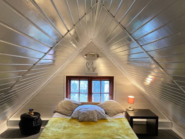 Sypialnia apartamentu Na Poddaszu