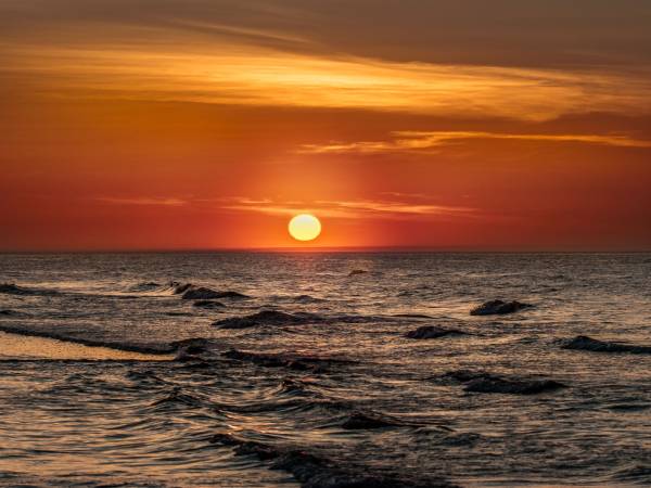 plaża zachód słońca