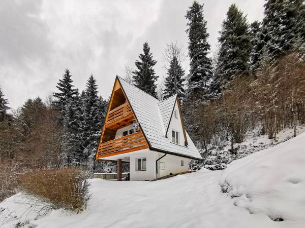 Domek zimą