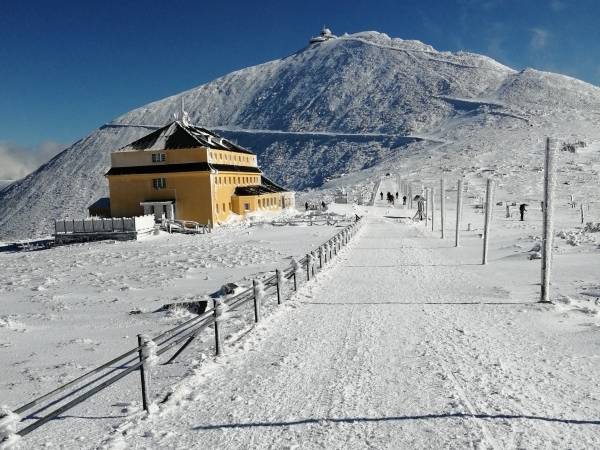 Śnieżka spod schroniska Dom Śląski