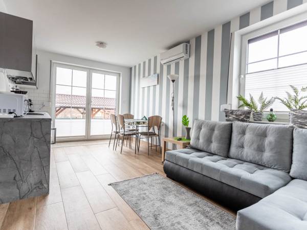 Apartament nr1 salon z aneksem kuchennym