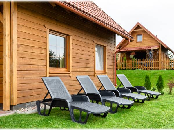 Domki drewniane z baliami - jacuzzi, całoroczne