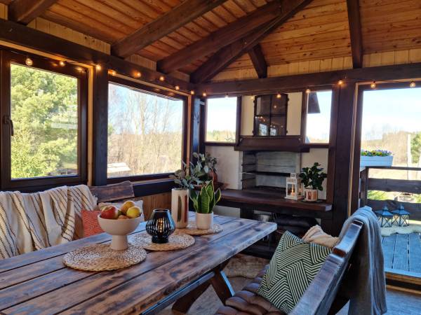 taras w domku całorocznym