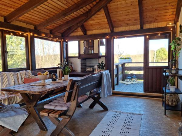 taras w domku całorocznym