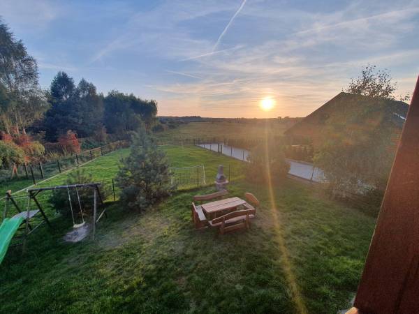 Widok z tarasu domku 8-osobowego