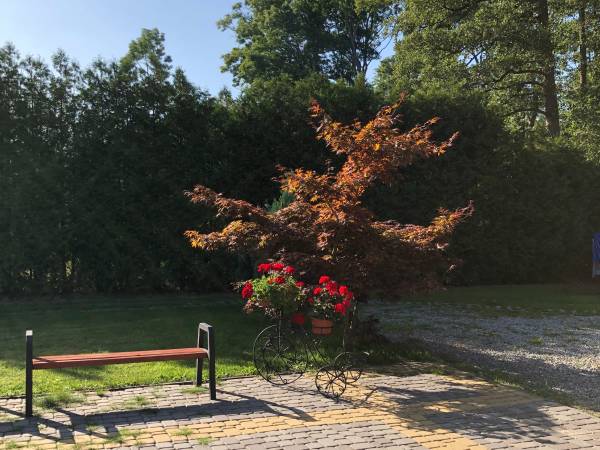 Przed Villą Aurelia