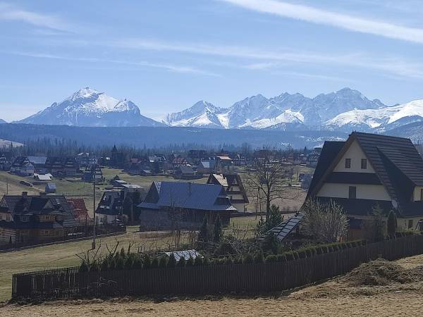 Widok z balkonu wiosną 