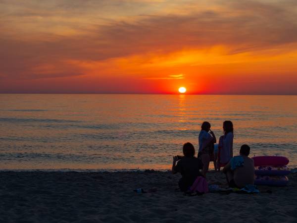 Zachód słońca nad morzem
