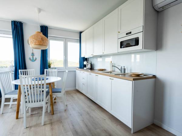 Apartament z tarasem -część dzienna