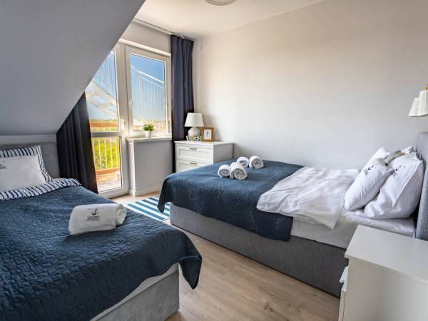 Apartament z tarasem - sypialnia