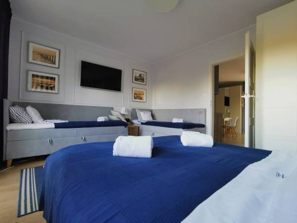 Apartament z tarasem -sypialnia