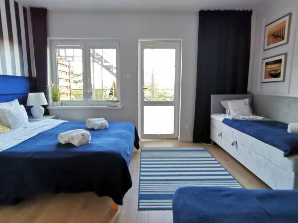 Apartament z tarasem - sypialnia