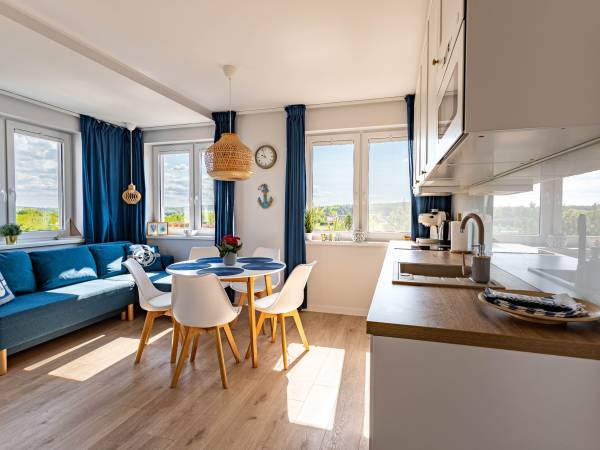 Apartament z balkonem-część dzienna