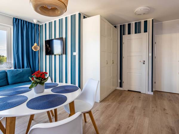 Apartament z balkonem -część dzienna