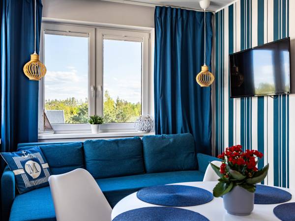 Apartament z balkonem -część dzienna