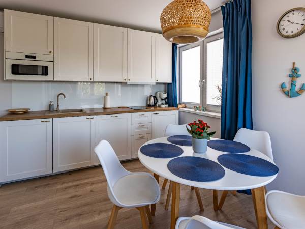 Apartament z balkonem -część dzienna