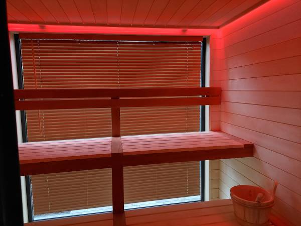 Sauna i fotel masujący